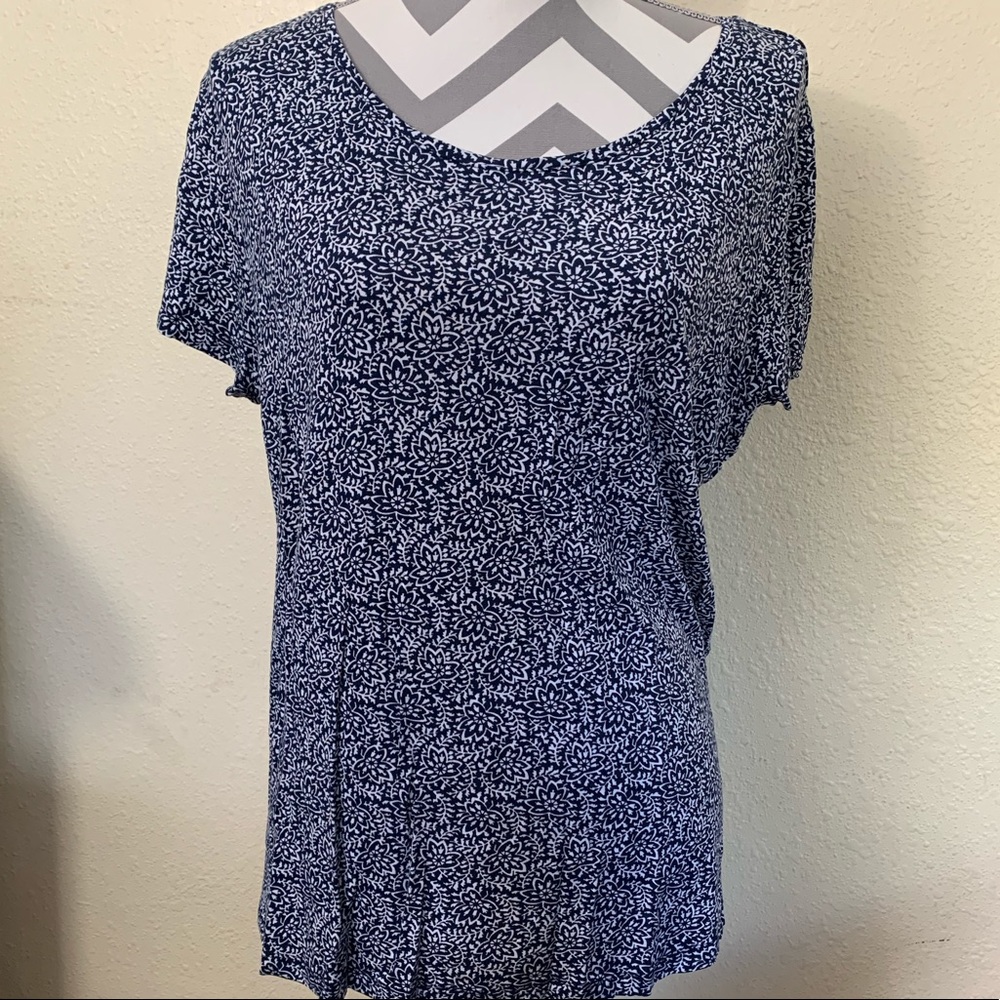 Paisley blue print top